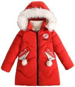 羊の毛のコートの女の秋冬の綿入れの服 NURAMA] 子供の冬のダウン綿入れ羊毛の女の子のロング丈の服子供